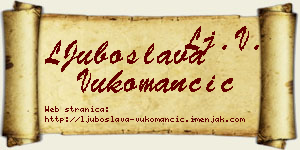 LJuboslava Vukomančić vizit kartica
